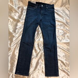 Men's Slim Fit Dark Blue Jeans